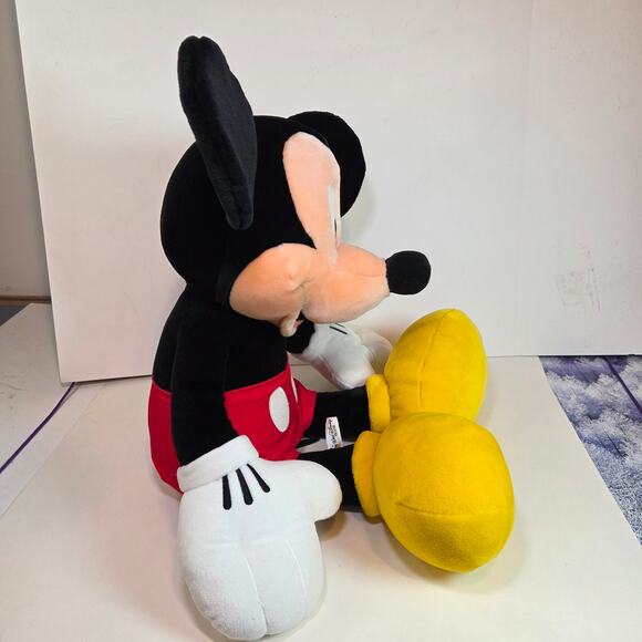 Mickey Mouse Large Plush Stuffed Animal Disney Parks 19” Sitting - Picture 6 of 15